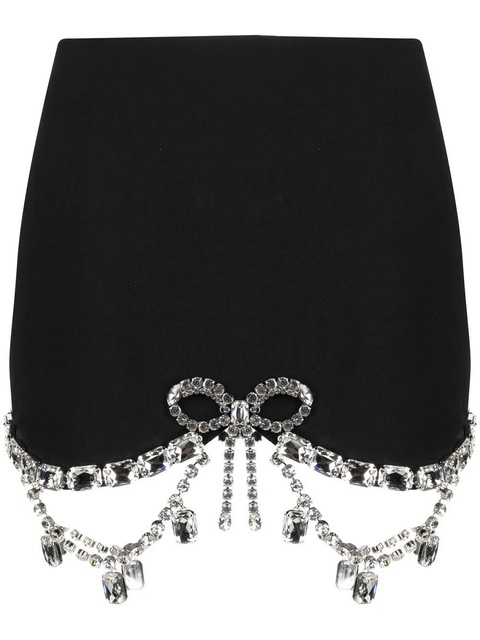 AREA crystal-embellished mini skirt - Black - zdjęcie produktu nr 1