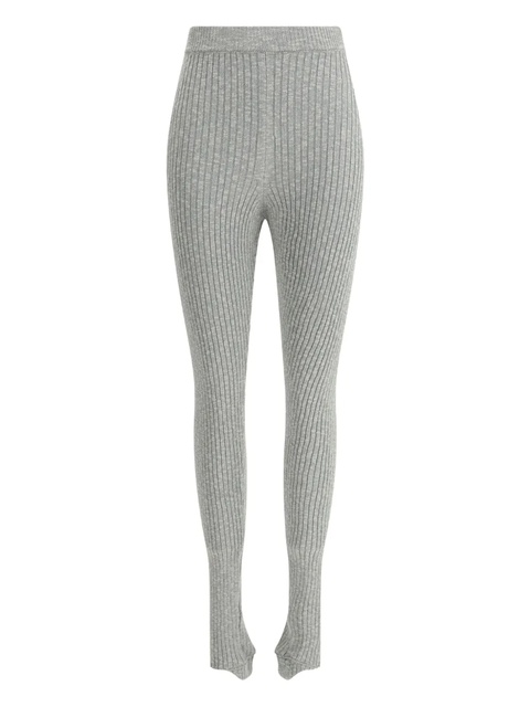 Magda Butrym ribbed split-hem trousers - Grey - zdjęcie produktu nr 1