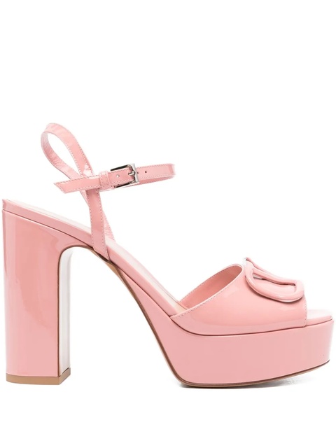 Valentino Garavani 115mm VLogo Signature leather sandals - Pink - zdjęcie produktu nr 1