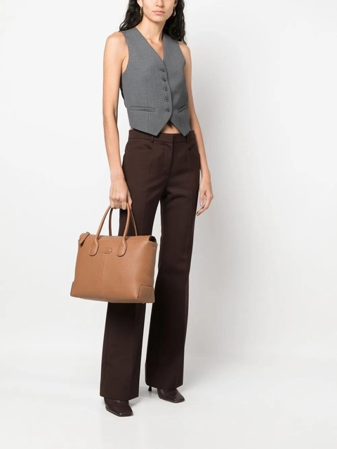 Tod's tonal-logo leather tote bag - Brown - zdjęcie produktu nr 2