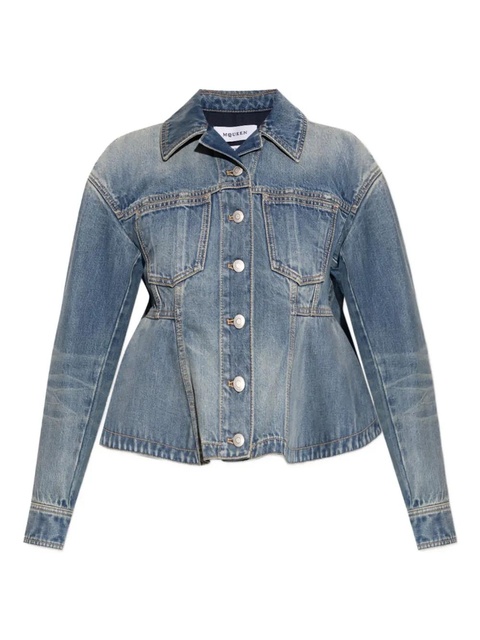 Alexander McQueen button-up denim jacket - Blue - zdjęcie produktu nr 1