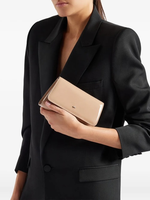 Giuseppe Zanotti mini Cleopatra patent leather flap clutch - Brown - zdjęcie produktu nr 2