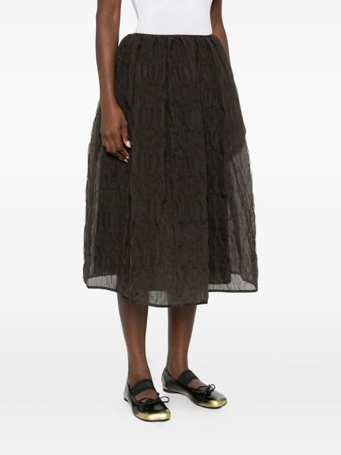 Cecilie Bahnsen Bala midi skirt - Brown - zdjęcie produktu nr 2
