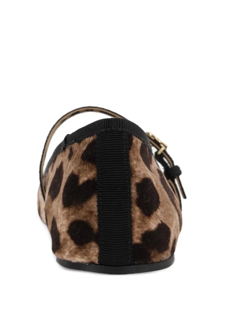Dolce & Gabbana logo-buckle ballerinas - Brown - zdjęcie produktu nr 2