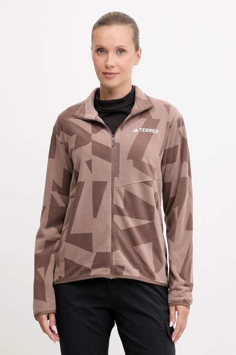 adidas TERREX bluza sportowa Multi damska kolor brązowy wzorzysta JN0997 - zdjęcie produktu nr 1