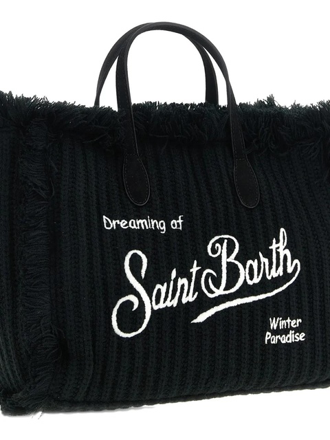 MC2 Saint Barth Colette fringed wool tote bag - Black - zdjęcie produktu nr 2
