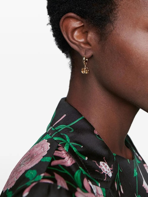 Gucci Interlocking-logo drop earrings - Gold - zdjęcie produktu nr 2