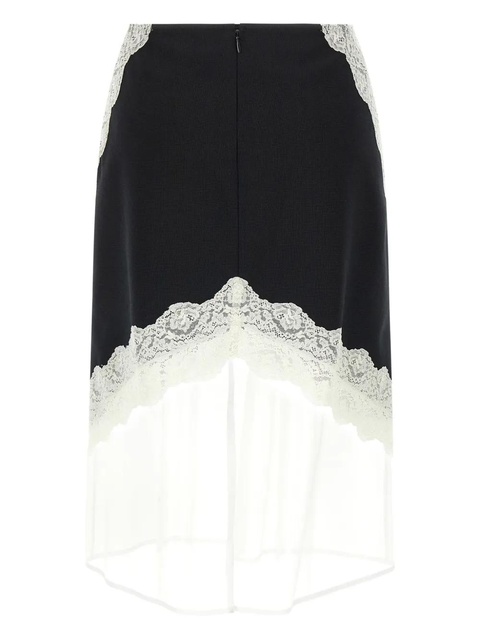 Jil Sander lace-inserts midi skirt - Black - zdjęcie produktu nr 1