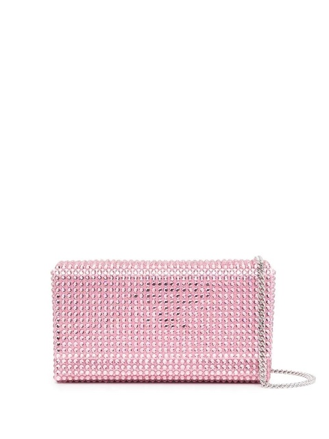 Amina Muaddi Superamina Paloma crystal-embellished clutch bag - Pink - zdjęcie produktu nr 1