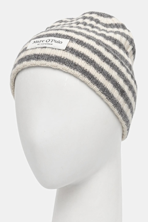 Marc O'Polo czapka wełniana kolor beżowy 600605401005 - zdjęcie produktu nr 2