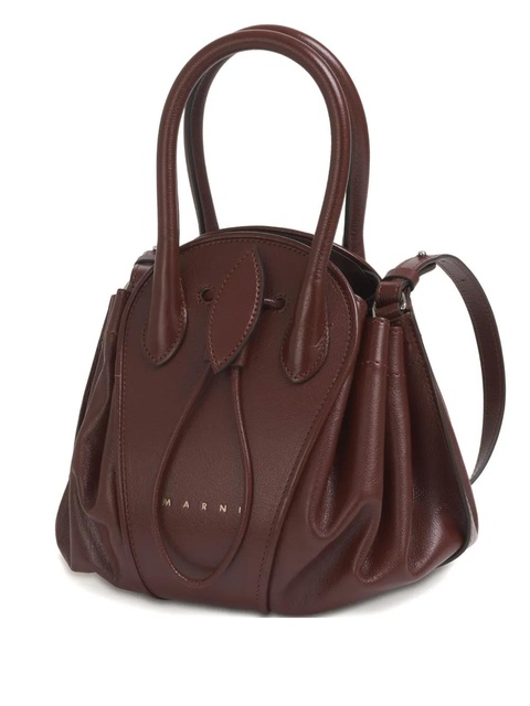 Marni tubular handles tulipea shoulder bag - Brown - zdjęcie produktu nr 1