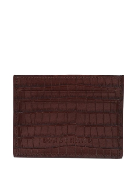 Longchamp crocodile-effect leather wallet - Red - zdjęcie produktu nr 1