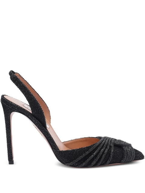 Aquazzura 120mm pointed-toe slingback pumps - Black - zdjęcie produktu nr 1