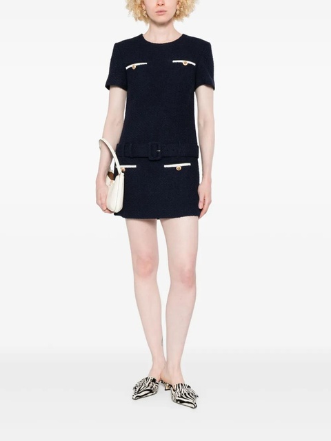 Self-Portrait bouclé mini dress - Blue - zdjęcie produktu nr 2