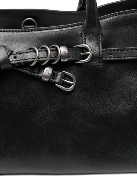 Marge Sherwood large Grandma Used leather buckle-fastening tote bag - Black - zdjęcie produktu nr 2