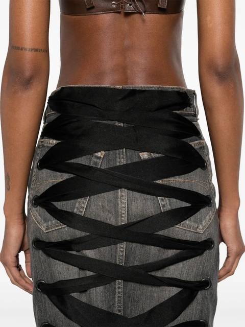 Balenciaga lace-up skirt - Grey - zdjęcie produktu nr 2