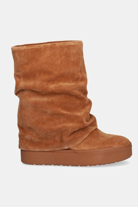 Guess śniegowce zamszowe GUINNA kolor brązowy FLFGUI SUE10 - zdjęcie produktu nr 2