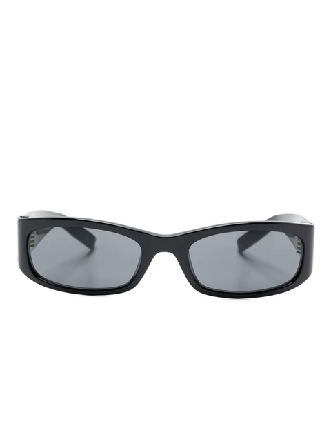 Saint Laurent logo-plaque rectangle sunglasses - Black - zdjęcie produktu nr 1