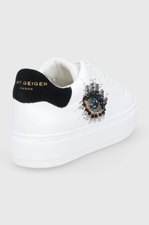 Kurt Geiger London Buty skórzane Laney Eye kolor biały na platformie 8487310109 - zdjęcie produktu nr 2