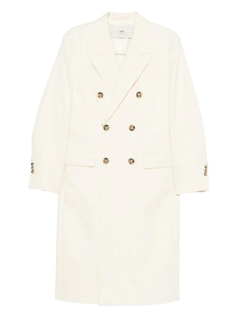 AMI Paris double-breasted coat - Neutrals - zdjęcie produktu nr 2
