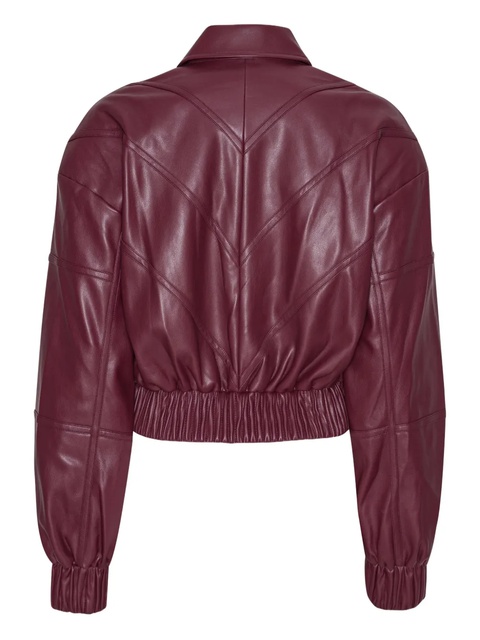ROTATE BIRGER CHRISTENSEN angular-panelling bomber jacket - Red - zdjęcie produktu nr 2