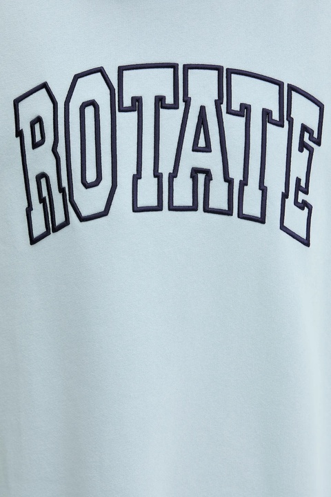 Rotate bluza bawełniana damska kolor niebieski z aplikacją 114376184 - zdjęcie produktu nr 2