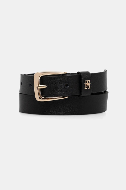 Tommy Hilfiger pasek skórzany damski kolor czarny AW0AW17767 - zdjęcie produktu nr 1