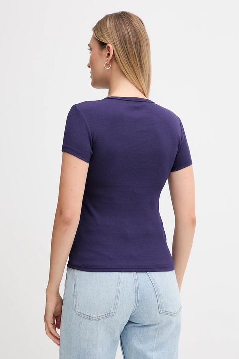 Tommy Jeans t-shirt damski kolor fioletowy DW0DW17383 - zdjęcie produktu nr 1