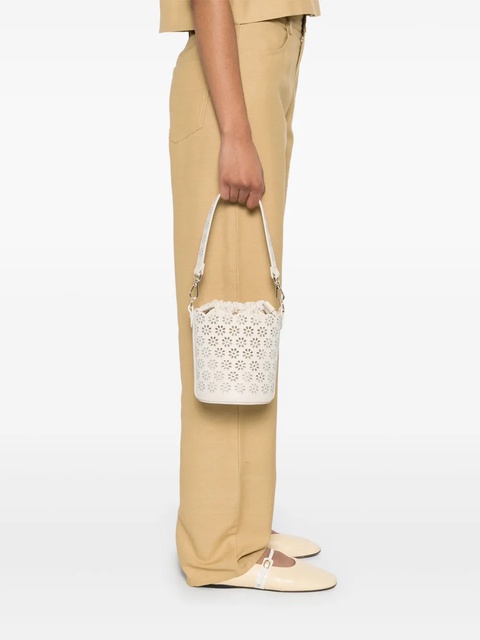 Maje perforated leather bucket bag - Neutrals - zdjęcie produktu nr 2