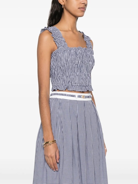 Maje gingham-print top - Blue - zdjęcie produktu nr 1