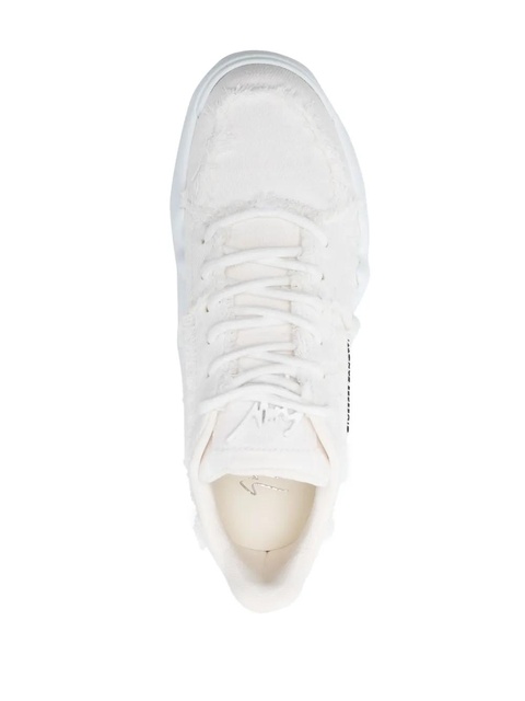 Giuseppe Zanotti Talon frayed-trim sneakers - White - zdjęcie produktu nr 2