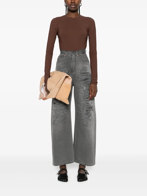 MM6 Maison Margiela distressed jeans - Grey - zdjęcie produktu nr 2