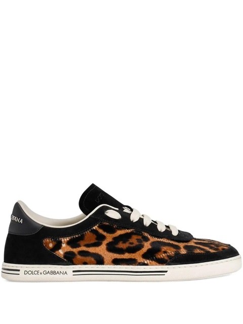 Dolce & Gabbana Saint Tropez leo-print light sneakers - Brown - zdjęcie produktu nr 1