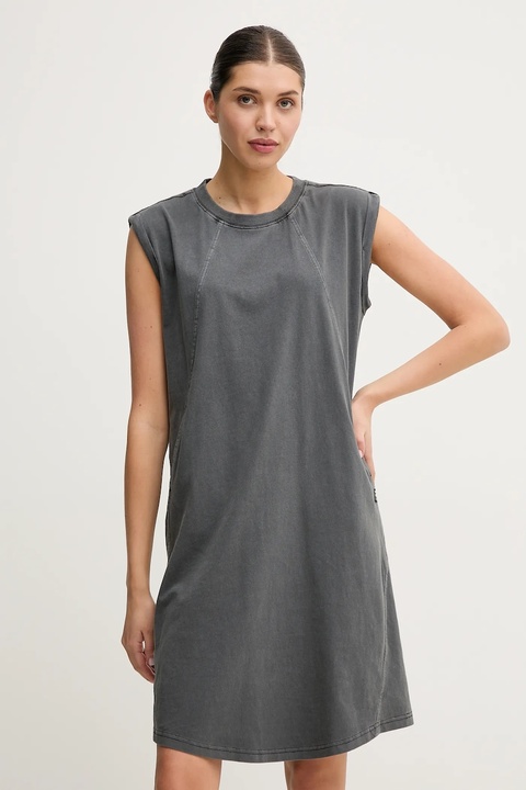 G-Star sukienka bawełniana kolor szary mini prosta D26081-C756 - zdjęcie produktu nr 1