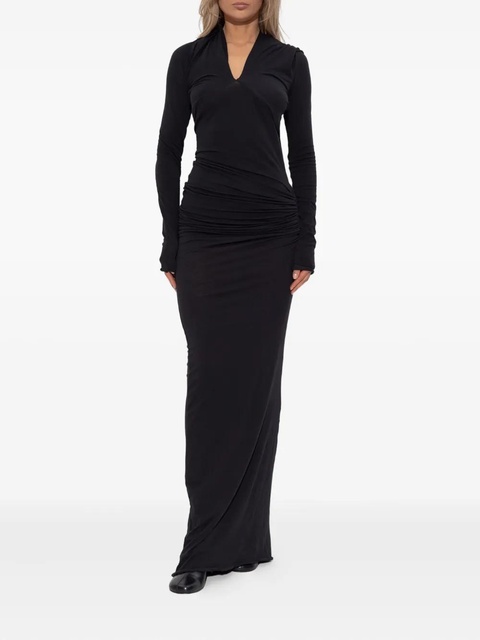 ENTIRE STUDIOS draped cowl-neck maxi dress - Black - zdjęcie produktu nr 2
