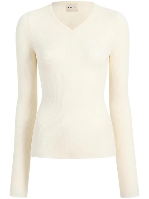 KHAITE v-neck sweater - White - zdjęcie produktu nr 2