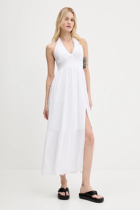Hollister Co. sukienka kolor biały maxi rozkloszowana KI359-5132 - zdjęcie produktu nr 1