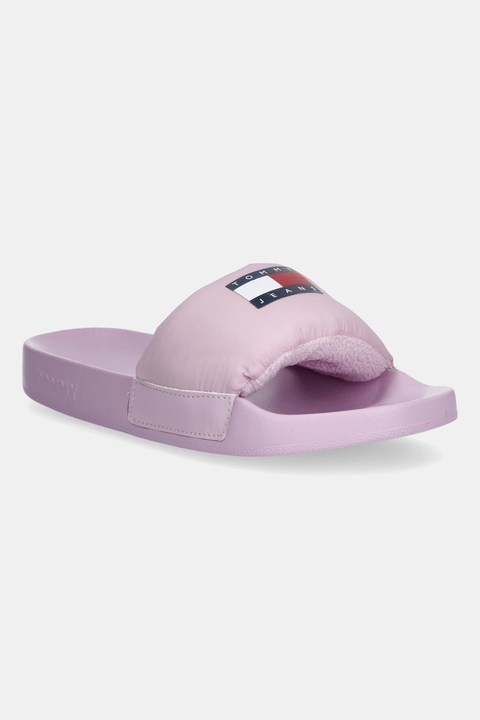 Tommy Jeans klapki TJW COMFY POOL SLIDE damskie kolor różowy EN0EN02854 - zdjęcie produktu nr 1