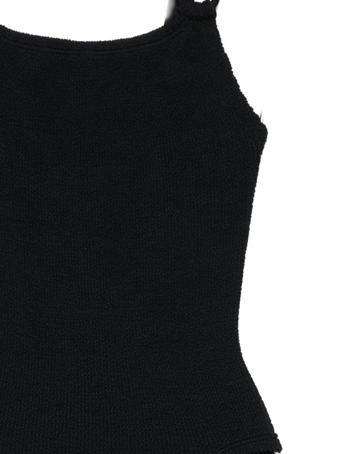Hunza G Melody eyelet-detail swimsuit - Black - zdjęcie produktu nr 2
