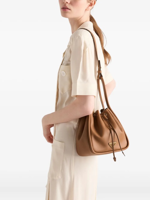 Prada Darling leather drawstring bucket bag - Brown - zdjęcie produktu nr 2