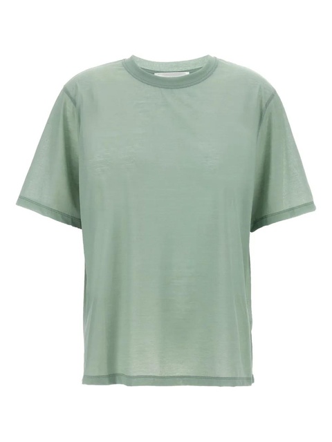 Victoria Beckham logo-embroidered T-shirt - Green - zdjęcie produktu nr 1