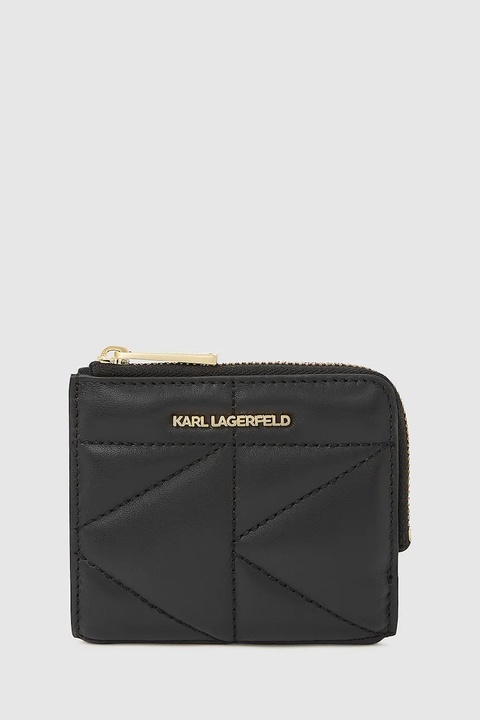 Karl Lagerfeld portfel skórzany damski kolor czarny A4W32039 - zdjęcie produktu nr 2