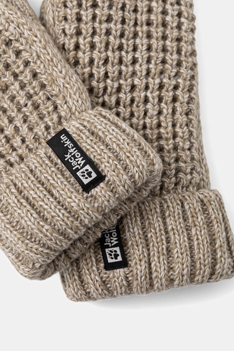 Jack Wolfskin rękawiczki MEDLEY KNIT damskie kolor beżowy A65233 - zdjęcie produktu nr 2