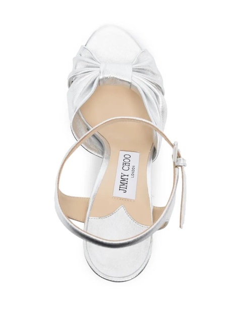 Jimmy Choo 120mm Heloise leather sandals - Silver - zdjęcie produktu nr 2