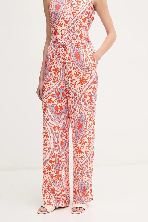 Marc Aurel spodnie damskie kolor pomarańczowy szerokie high waist 1863-1000-24791 - zdjęcie produktu nr 1