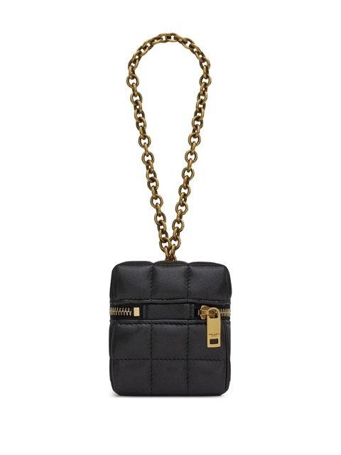 Saint Laurent Cube quilted chain mini bag - Black - zdjęcie produktu nr 2