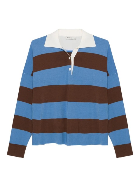 Simkhai Carson striped rugby polo top - Blue - zdjęcie produktu nr 1