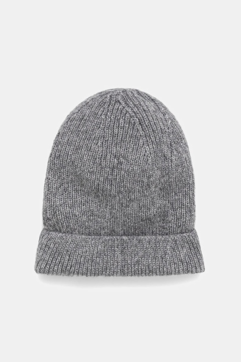 Answear.LAB czapka z wełną merino kolor szary - zdjęcie produktu nr 2