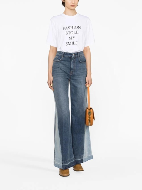 Victoria Beckham slogan-print organic cotton T-shirt - White - zdjęcie produktu nr 2