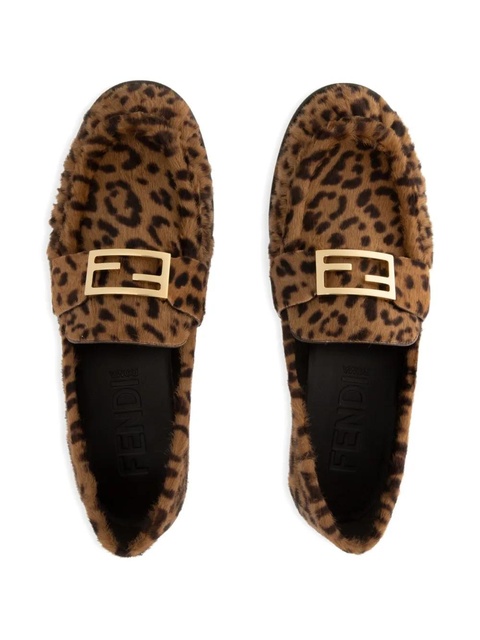 FENDI Baguette leopard buckle loafers - Brown - zdjęcie produktu nr 2